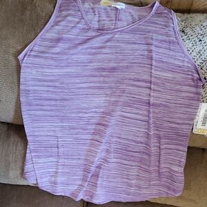 TANK #005 LuLaRoe Lavender Striped Tank Top